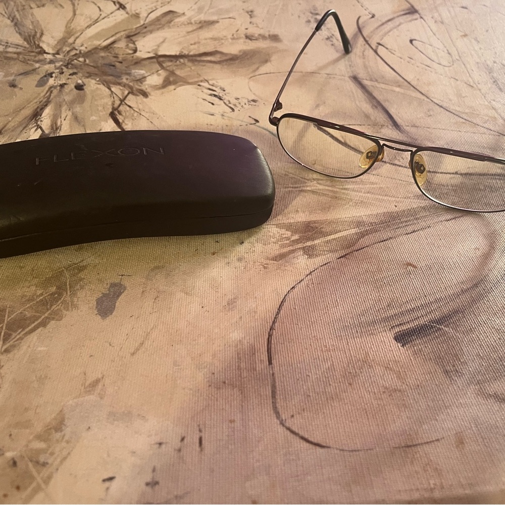 Flexon Eyeglasses with Damaged Case AutoFlex 44 140 55/16/140 Marchon Brown